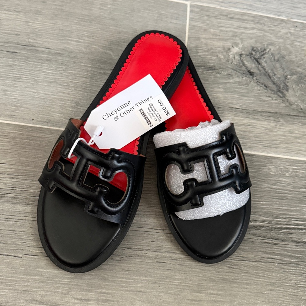 Cheyenne CHANEL Black and Red Sandals